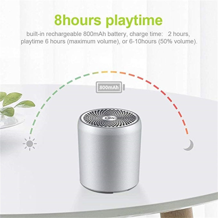 EWA A107 TWS Portable Super Mini Subwoofer Water-resistant Bluetooth Speaker(Black)