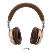 VJ083 Folding Wireless Headset Bluetooth Competitive Game Music Sports Plug Cartoon Wireless Headset(Black)