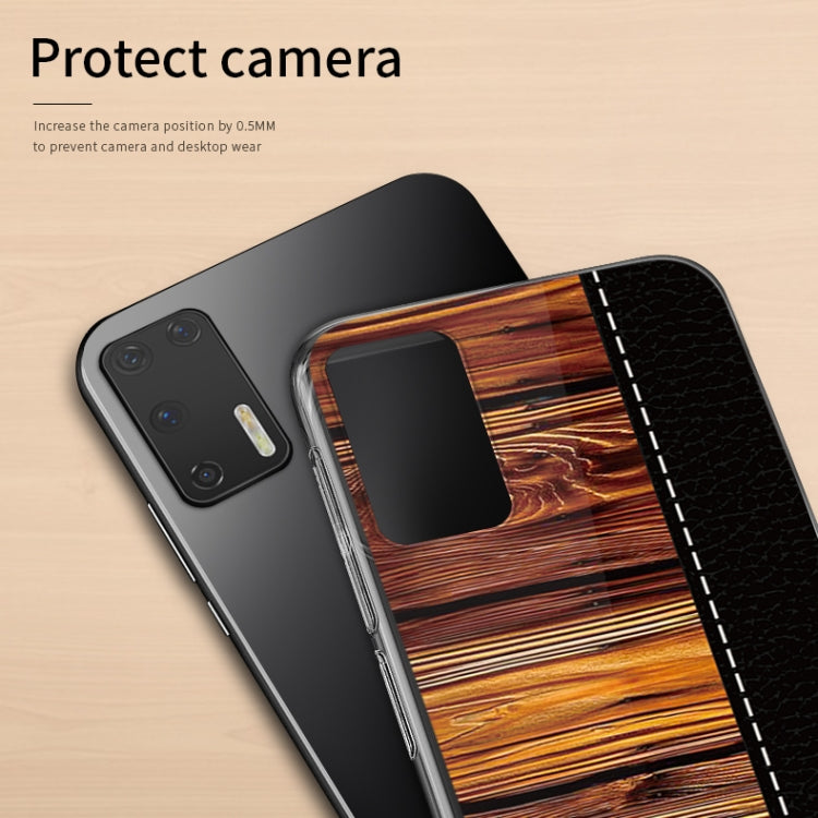 For Huawei P40 PINWUYO Pindun Series Slim 3D Flashing All-inclusive PC Case(Brown)