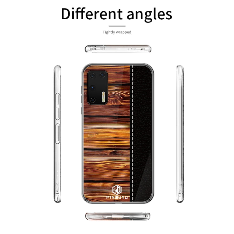 For Huawei P40 PINWUYO Pindun Series Slim 3D Flashing All-inclusive PC Case(Brown)