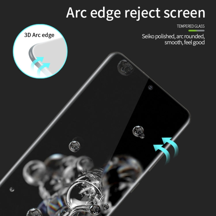 For Galaxy S20 Ultra PINWUYO 9H 3D Hot Bending Tempered Glass Film(Black)