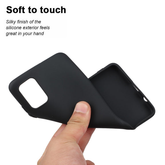For Galaxy S20 Plus Frosted Candy-Colored Ultra-thin TPU Phone Case(Black)