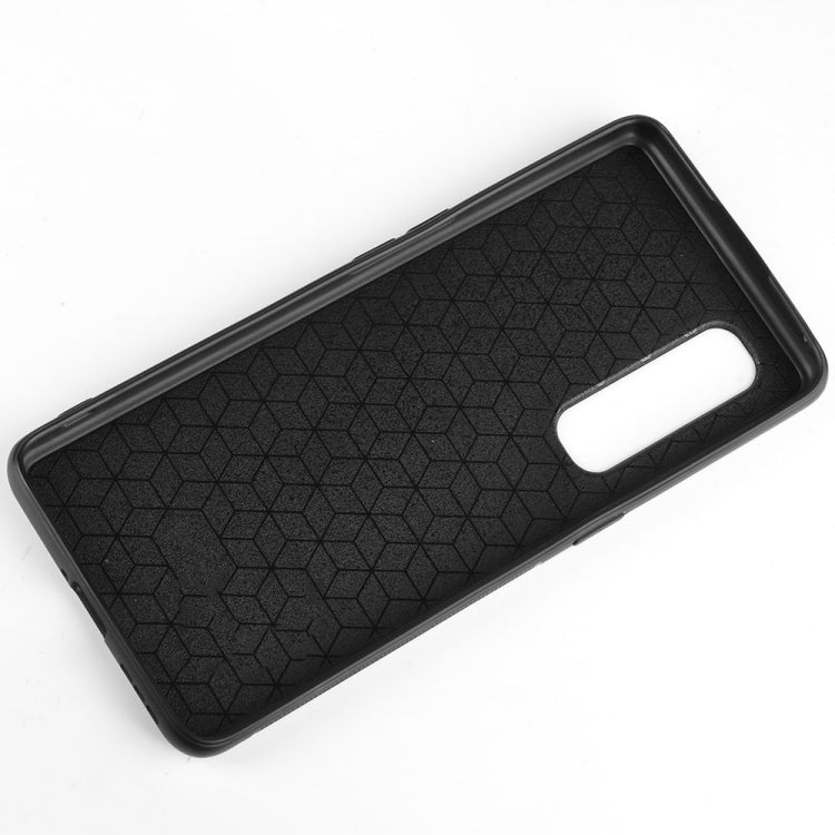 For Oppo Find X2 Pro Regular Version  Shockproof Sewing Cow Pattern Skin PC + PU + TPU Case(Blue)