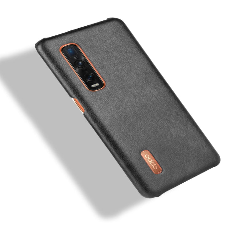 For Oppo Find X2 Pro Shockproof Litchi Texture PC + PU Case(Black)