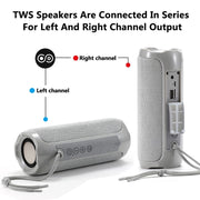 T&G TG191 10W Water-resistant Bluetooth Speaker Stereo Double Diaphragm Subwoofer Portable Audio FM Radio(Blue)