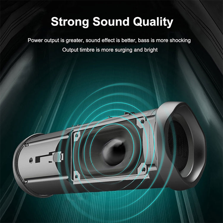 T&G TG191 10W Water-resistant Bluetooth Speaker Stereo Double Diaphragm Subwoofer Portable Audio FM Radio(Blue)