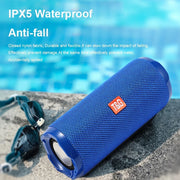 T&G TG191 10W Water-resistant Bluetooth Speaker Stereo Double Diaphragm Subwoofer Portable Audio FM Radio(Blue)