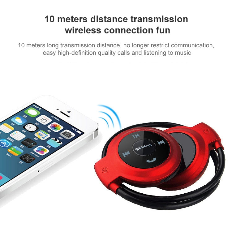mini-503 MP3 Player Bluetooth Earphone, Support FM Radio & 32GB TF Card