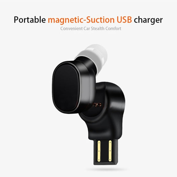 LESIRI X12 Bluetooth Headset Mini Wireless Earphone Portable USB Magnetic Charging Headset Sport Earbud Headset for iPhone(Rose Gold)