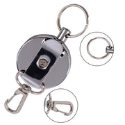 Resilience Steel Wire Rope Elastic Sporty Retractable Anti Lost Keychain