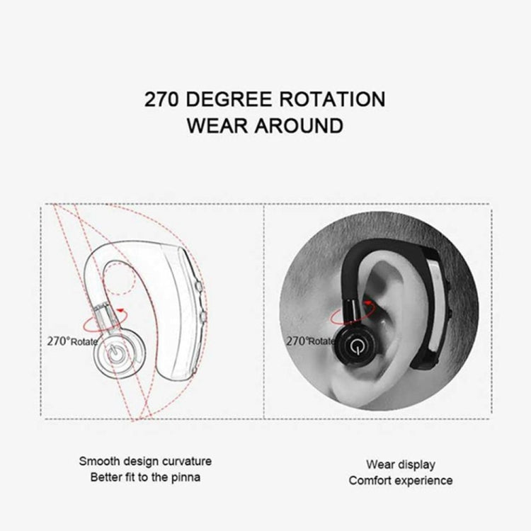 CIRCE K5 Handsfree Wireless Bluetooth Earphone Car Handsfree Bluetooth Headsets Phone Earphones with Mic(Black)