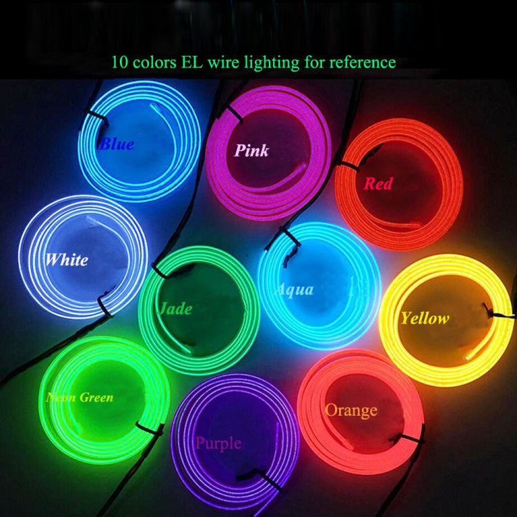 Flexible LED Light EL Wire String Strip Rope Glow Decor Neon Lamp USB Controlle 3M Energy Saving Mask Glasses Glow Line F277(Blue Light)