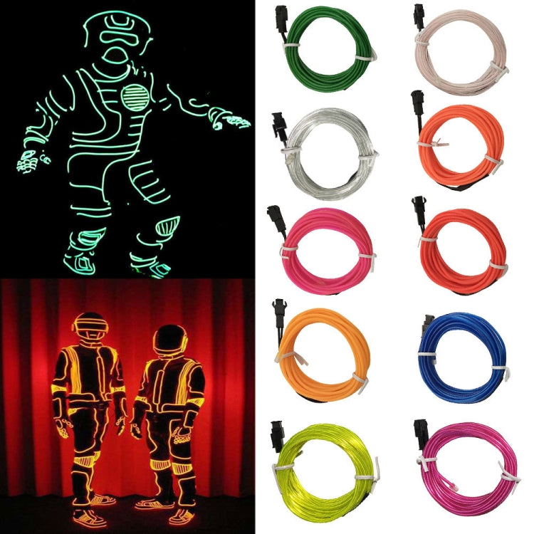 Flexible LED Light EL Wire String Strip Rope Glow Decor Neon Lamp USB Controlle 3M Energy Saving Mask Glasses Glow Line F277(Blue Light)