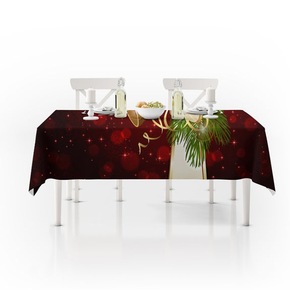 Household Rectangular Tablecloth Christmas Dining Coffee Table Cloth Decoration, Size:140x140cm(Christmas Bell)