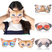 3D Eye Mask Shading Sleeping Cartoon Animal Printed Eye Mask(Cat)