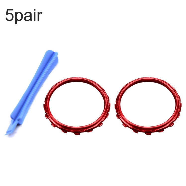 For Xbox One Elite 5pairs 3D Replacement Ring + Screwdriver Handle Accessories, Colour:Red Plating