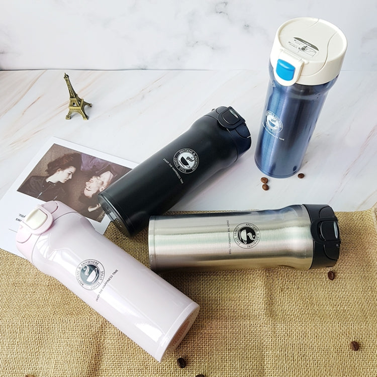 Stainless Steel Thermos Cups Insulated Tumbler, Capacity:380ml(BLACK)