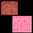 2 PCS Cartoon House Wooden Window Shape Silicone Candy Mold Fairy Tale Cake Decorating Tool - free shipping - PMC TechLife - Order now!