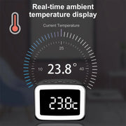 AEC BT-511 Mini LED HD Mirror Bluetooth Speaker, Support 32GB TF Card & 3.5mm AUX & Dual Alarm Clock & Real-time Temperature & Hands-free Calling(White)