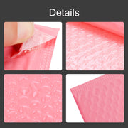 50 PCS Pink Co-Extrusion Film Bubble Bag Logistics Packaging Thickened Packaging Bag, Size:23x28cm
