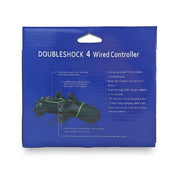 For PS4 Handle Wired Handle Cable Game Controller(Black Blue)