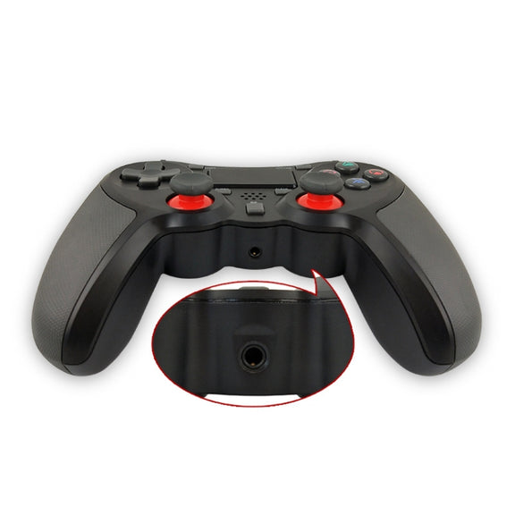 Rubberized Wireless Game Controller Bluetooth Handle for PS4 Host(Blue)