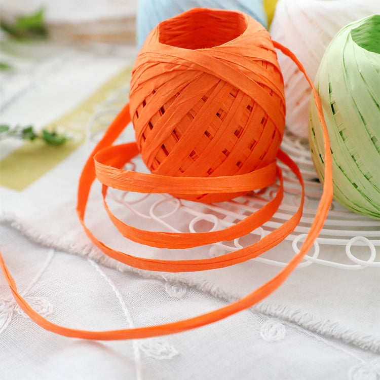 20M Paper Rope Raffia Ribbon Natural Lace Rope Gift Box Wrapping DIY Decoration(Pink)
