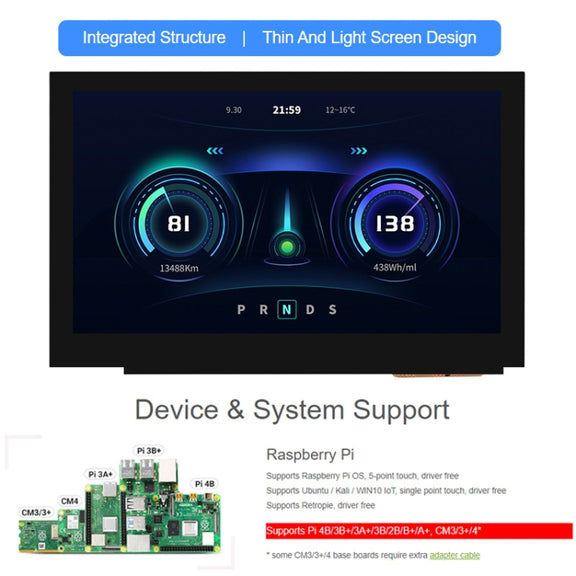 Waveshare 4.3 Inch DSI Display 800��480 Pixel IPS Display Panel, Style:No Touch