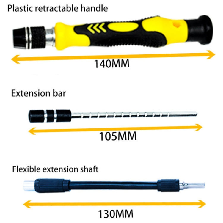 110 in 1 Magnetic Plum Screwdriver Mobile Phone Disassembly Repair Tool(Yellow)