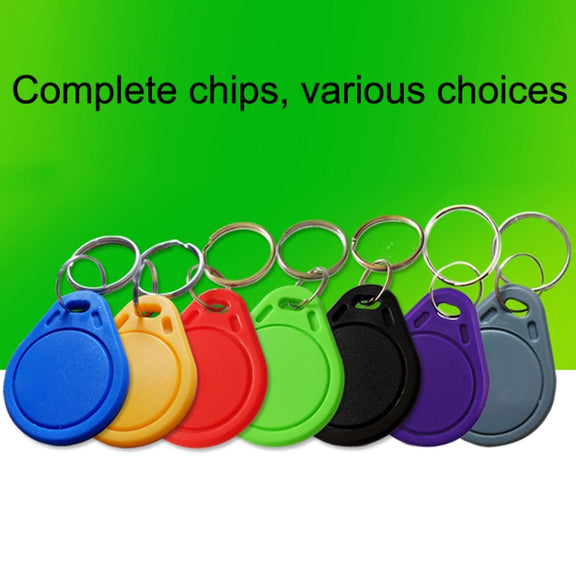 10PCS IC Access Control Card Entree Control M1 Compatibel Fudan Rfid 13.56Mhz Keyfob Sleutelhanger Tag Sleutelhanger(Purple)