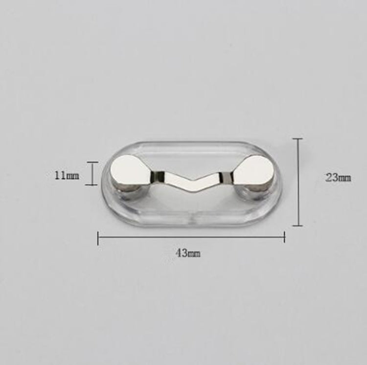 Magnetic Glasses Holder Magnetic Brooch Number Plate Headset Glasses Clip(Silver)