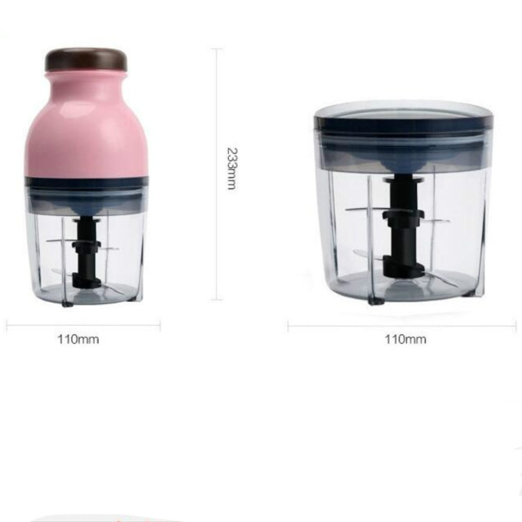 Portable Mixing Cup Electric Soy Milk Juicer Multi-function Cooking Machine Home Meat Grinder(Beige)
