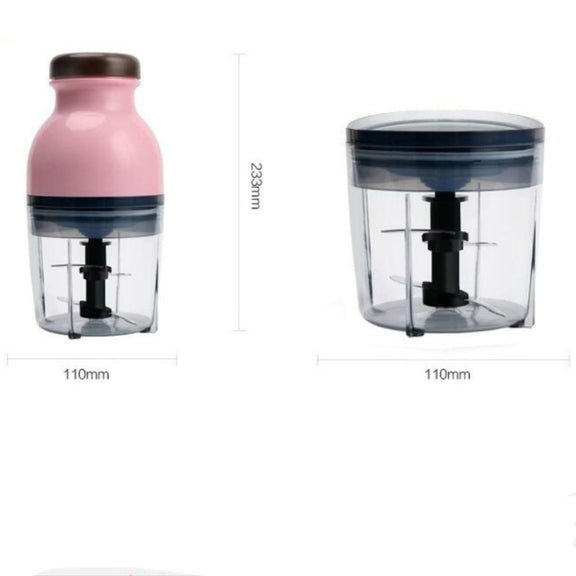 Portable Mixing Cup Electric Soy Milk Juicer Multi-function Cooking Machine Home Meat Grinder(Beige)
