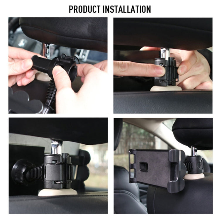 Universal Adjustable Car Tablet Stand Holder Car Seat Back Bracket For 4-11 Inch Tablet(Red)