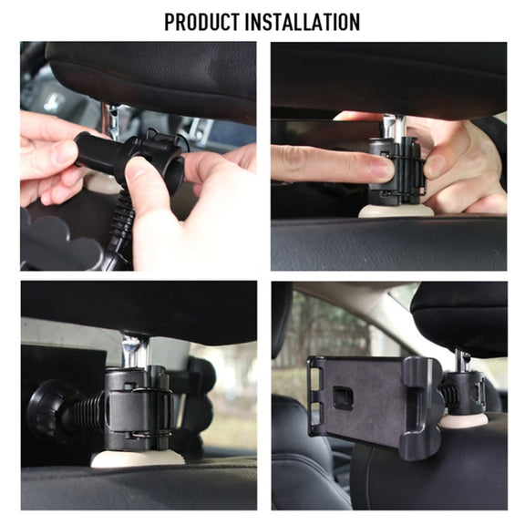 Universal Adjustable Car Tablet Stand Holder Car Seat Back Bracket For 4-11 Inch Tablet(Red)