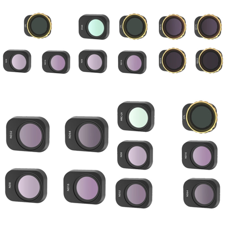 JSR For Mini 3 Pro Camera Filters, Style:6 In 1 UV+CPL+ND8+ND16+ND32+ND64
