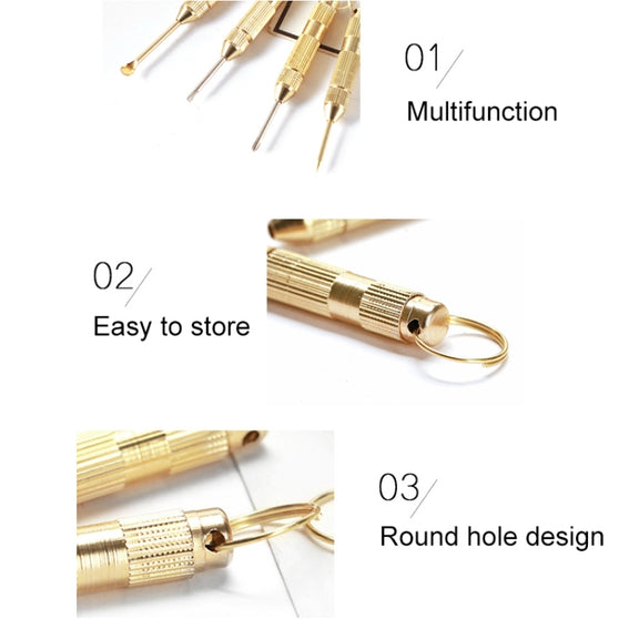 5 Sets 4 in 1 Multifunctional Portable Ear Spoon Tools