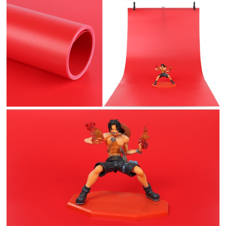 70x140cm Shooting Background Board PVC Matte Board Photography Background Cloth Solid Color Shooting Props(Red)