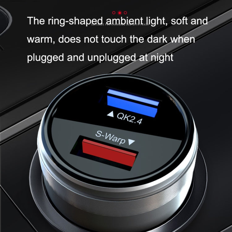 QIAKEY GX739 Dual USB Fast Charge Car Charger(Black)