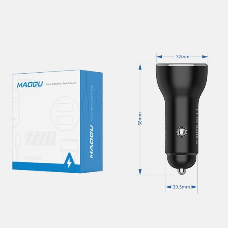 QIAKEY QK739 Dual Ports Fast Charge Car Charger(Black)