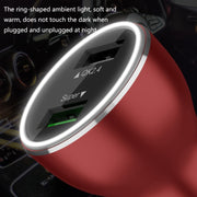 QIAKEY QK739 Dual Ports Fast Charge Car Charger(Black)