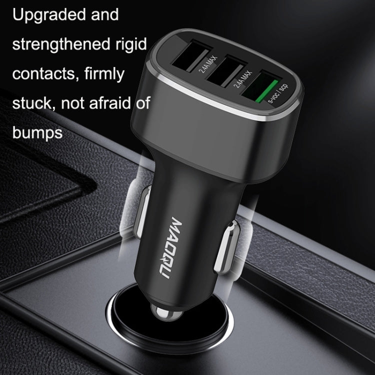 QIAKEY GT680 3 USB Ports Fast Charge Car Charger(Gray)