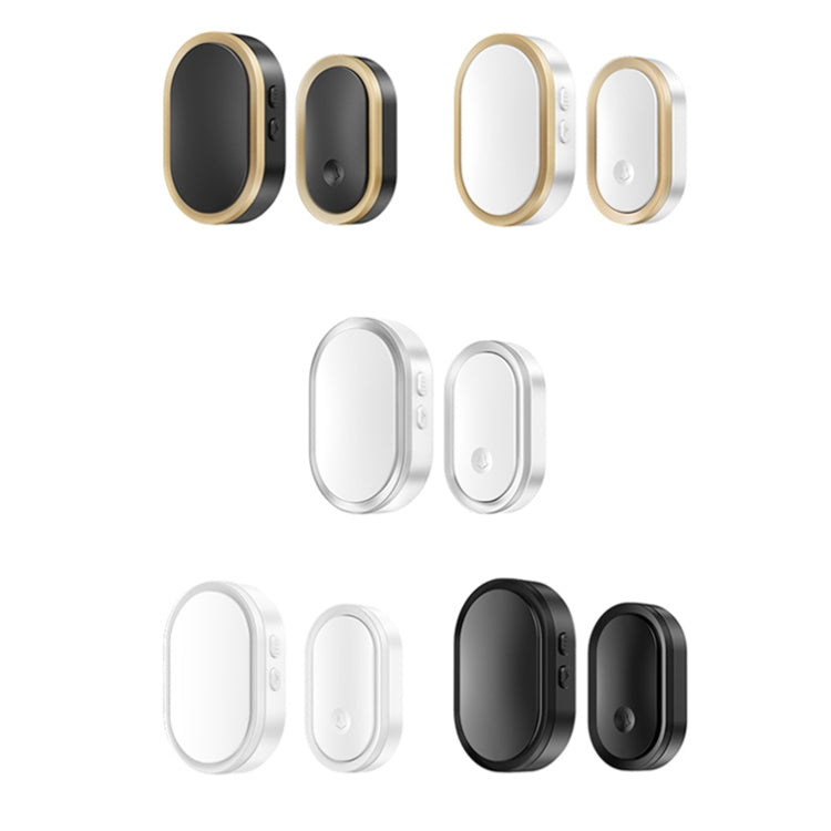 CACAZI A99 Home Smart Remote Control Doorbell Elderly Pager, Style:EU Plug(Black)