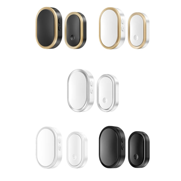 CACAZI A99 Home Smart Remote Control Doorbell Elderly Pager, Style:EU Plug(Black)