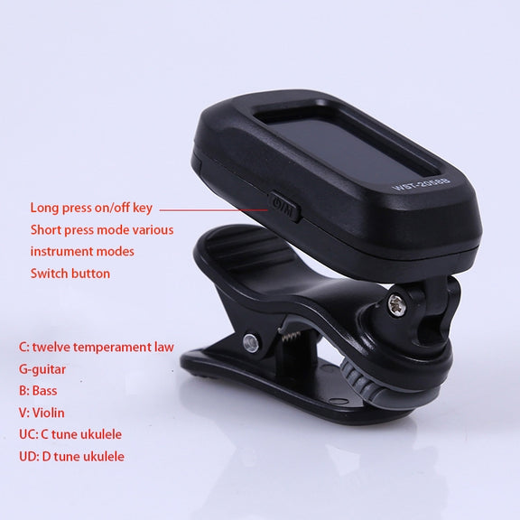Little Angel WST-2058B Guitar Capo Electronic Tuner, Size:5��3.7��2.7cm(Black)
