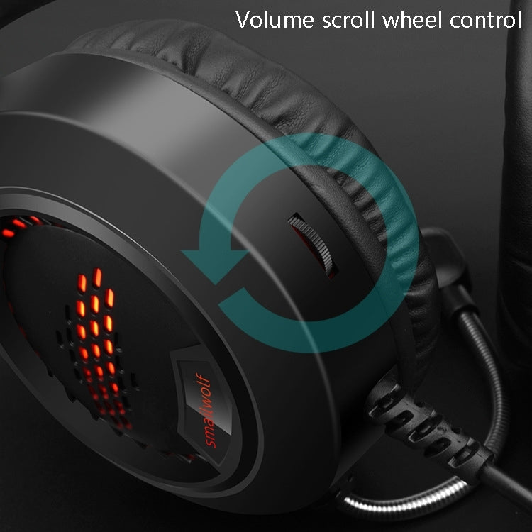 Smailwolf AK3 3.5mm Double Plug Version Game Wired Luminous Desktop Computer Headset(White)