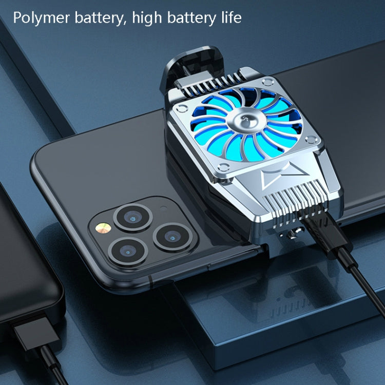 H15 Mobile Phone Radiator Semiconductor Rapid Cooling Portable Peripheral Cooling Mobile Phone Radiator Battery Models(Silver)