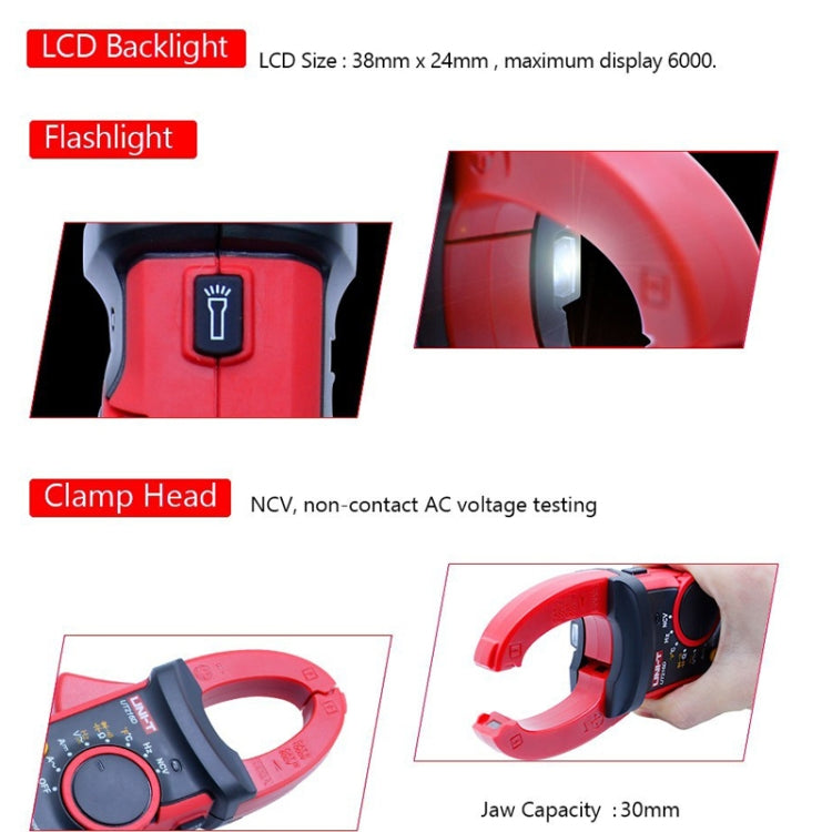UNI-T UT216C 600A Digital Clamp Meter AC DC Voltage Detector