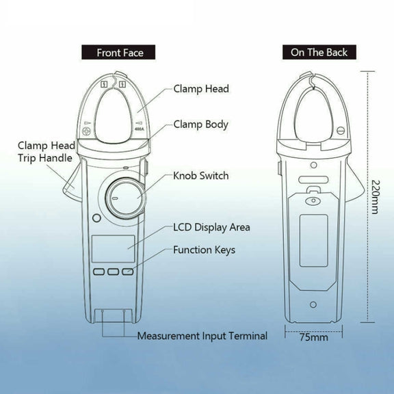 UNI-T UT213C Digital Clamp Meter AC DC Voltage Detector