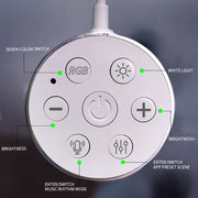 JSK-P22 Smart RGB Mosaic Light Rhythm Light Support Amazon Alexa / Google Assistant /DuerOS EU Plug(Black)
